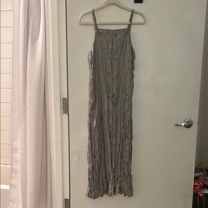 Silver Gray Crinkle Dress